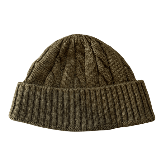 ROTOTO - Merino Wool Cable Watch Cap Hat - Olive - Regent Tailoring Salisbury