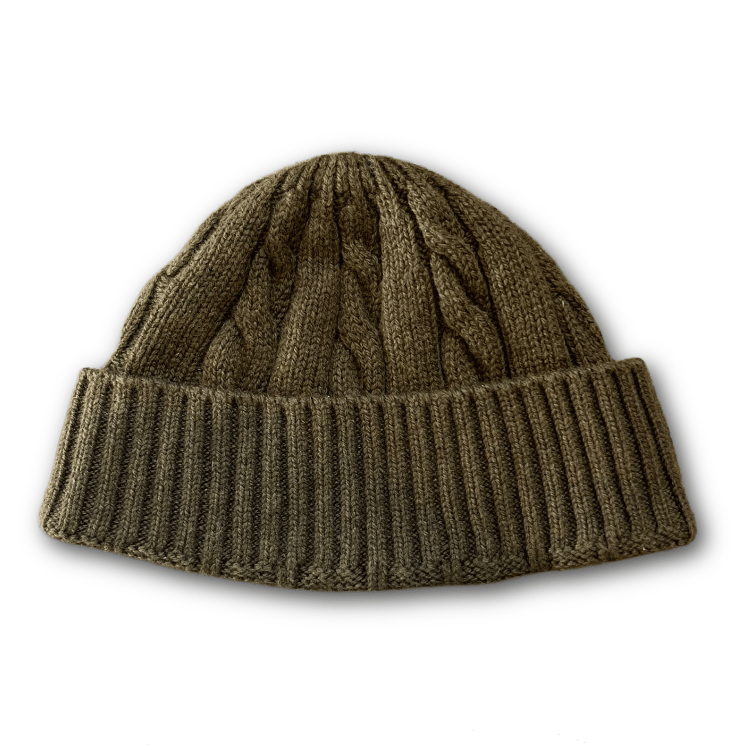 ROTOTO - Merino Wool Cable Watch Cap Hat - Olive - Regent TailoringRoToTo