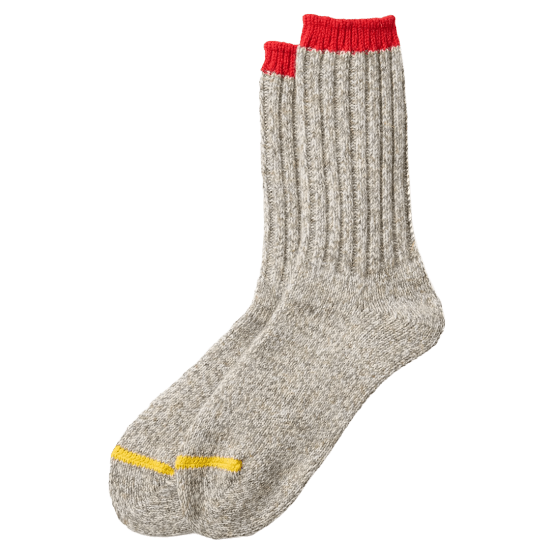 RoToTo - Merino Wool Ragg Socks R1690 - Red/Yellow - Regent Tailoring Salisbury