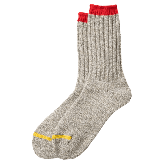 RoToTo - Merino Wool Ragg Socks R1690 - Red/Yellow - Regent Tailoring Salisbury