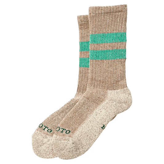 RoToTo - Pile Stripe Marl Socks R1589 - Brown/Green - Regent Tailoring Salisbury