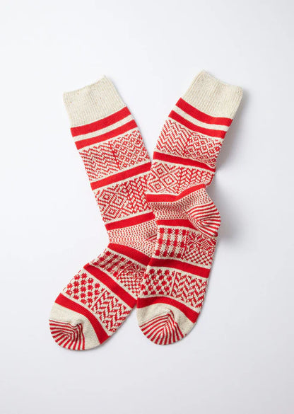 ROTOTO - Multi Jacquard -Ivory/Red