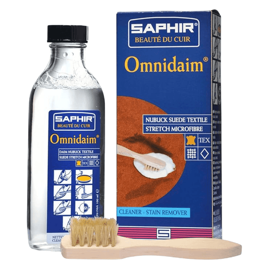 Saphir - ‘Omnidaim’ Leather Cleaning Fluid and Brush - 100ml - Regent Tailoring Salisbury