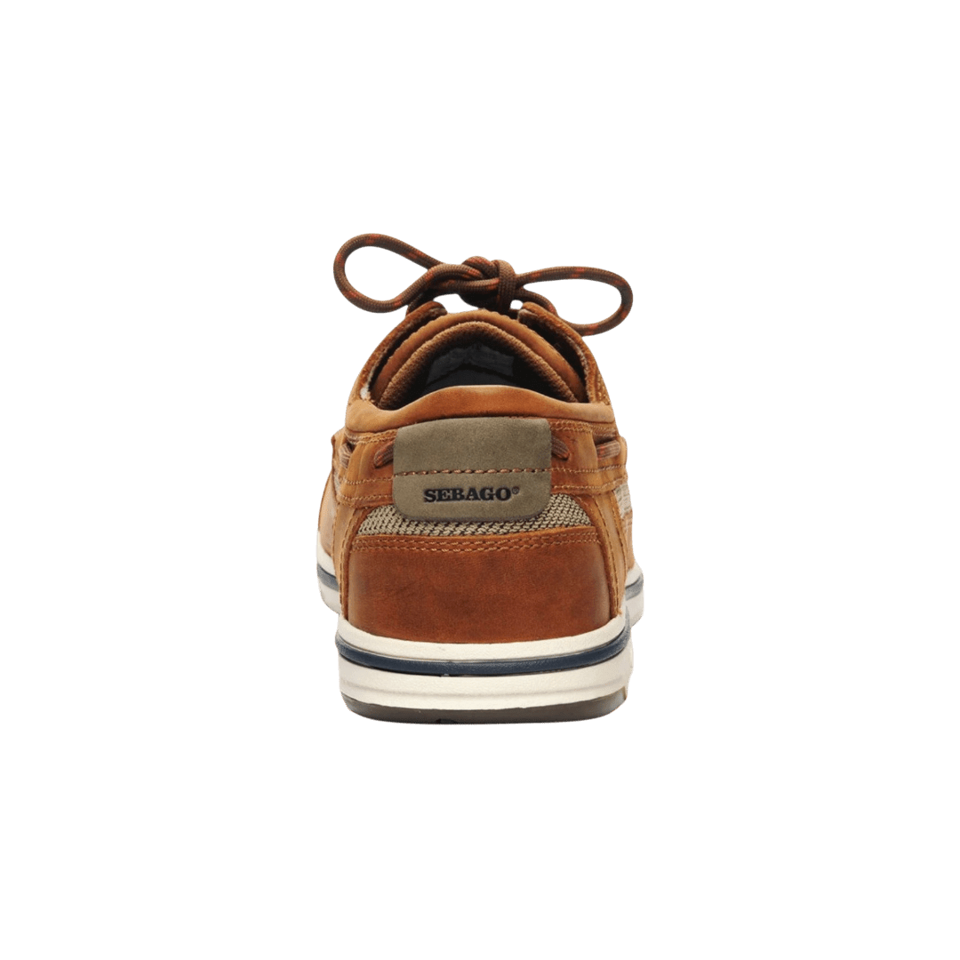 Sebago - Triton Three Eye Leather Boat Shoe - Brown Cinnamon - Regent Tailoring Salisbury