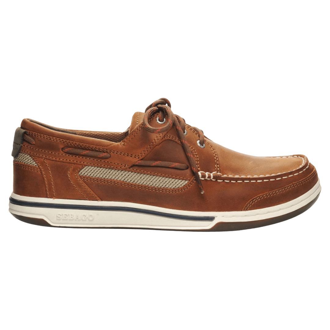 Sebago - Triton Three Eye Leather Boat Shoe - Brown Cinnamon - Regent Tailoring Salisbury