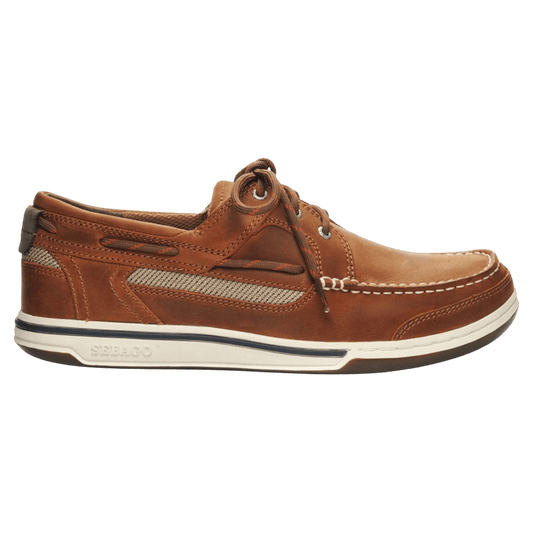Sebago - Triton Three Eye Leather Boat Shoe - Brown Cinnamon - Regent Tailoring Salisbury