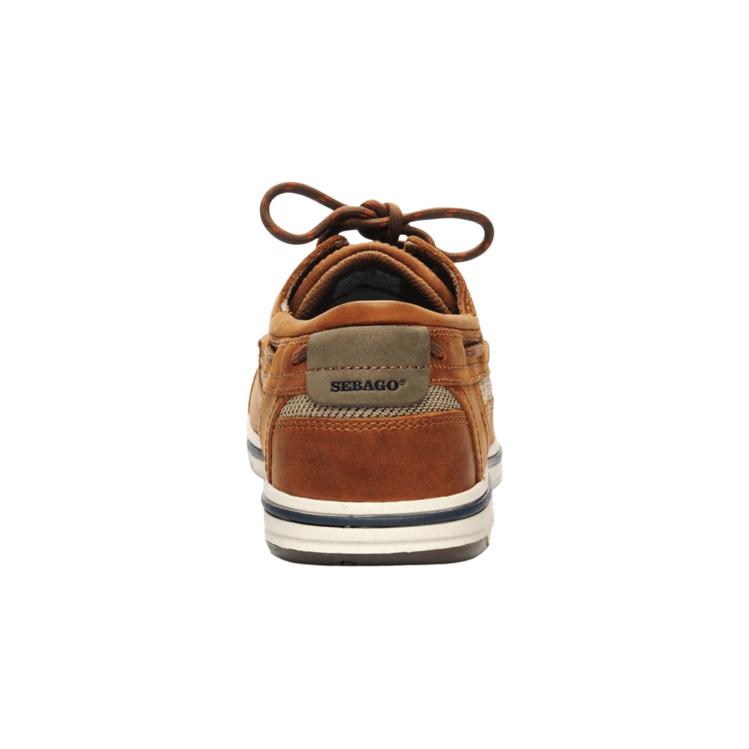 Sebago - Triton Three Eye Leather Boat Shoe - Brown Cinnamon - Regent Tailoring Salisbury