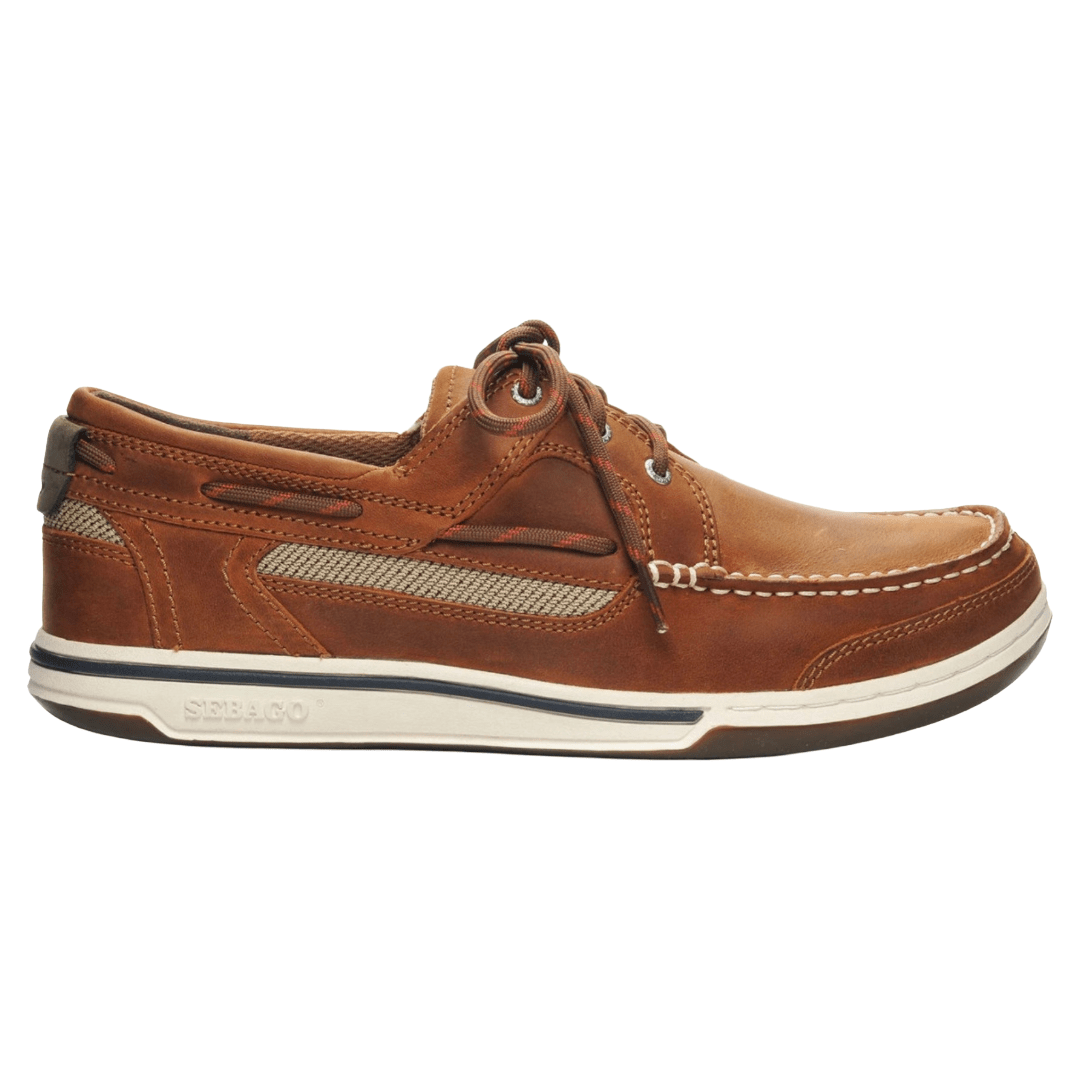 Sebago - Triton Three Eye Leather Boat Shoe - Brown Cinnamon - Regent Tailoring Salisbury