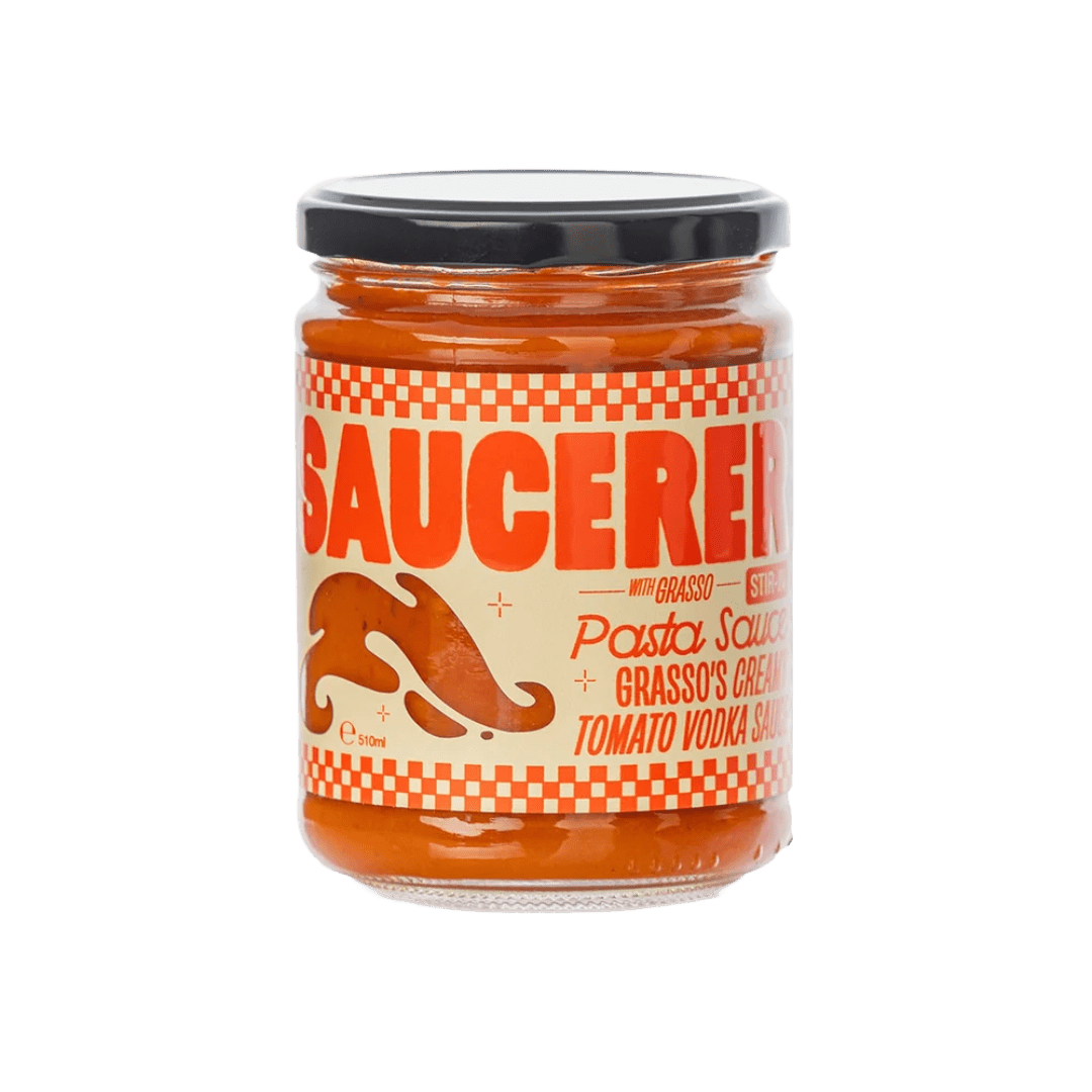 The Saucerer x Grasso - Creamy Tomato Vodka Pasta Sauce - 510g - Regent Tailoring Salisbury