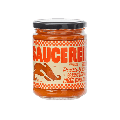 The Saucerer x Grasso - Creamy Tomato Vodka Pasta Sauce - 510g - Regent Tailoring Salisbury