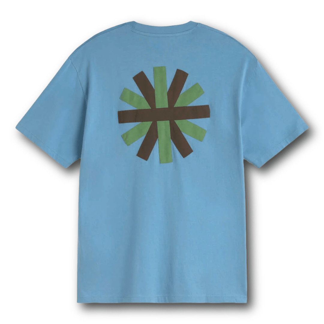 Thinking Mu - Sunny Dark Dusk Aaron Tee - Blue/Green - Regent Tailoring Salisbury