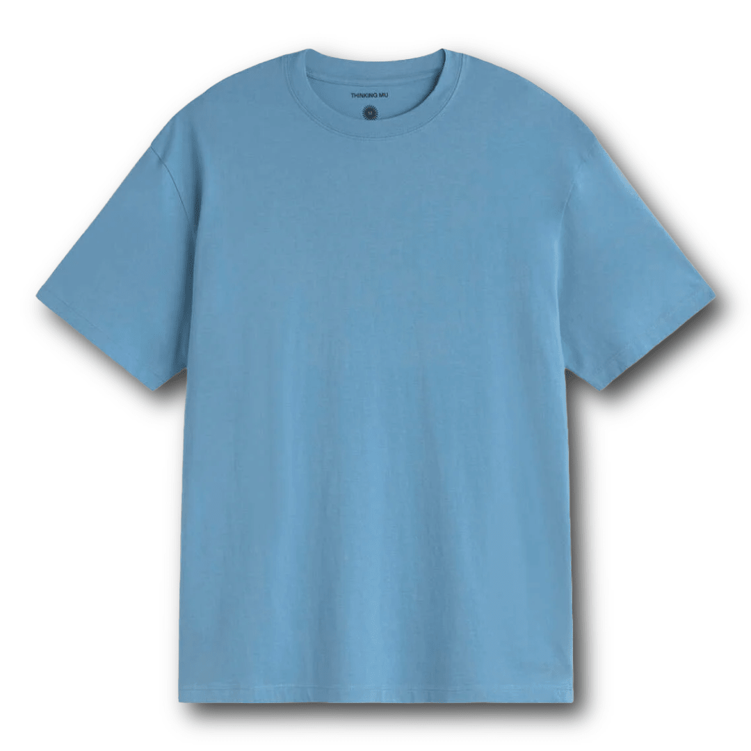 Thinking Mu - Sunny Dark Dusk Aaron Tee - Blue/Green - Regent Tailoring Salisbury