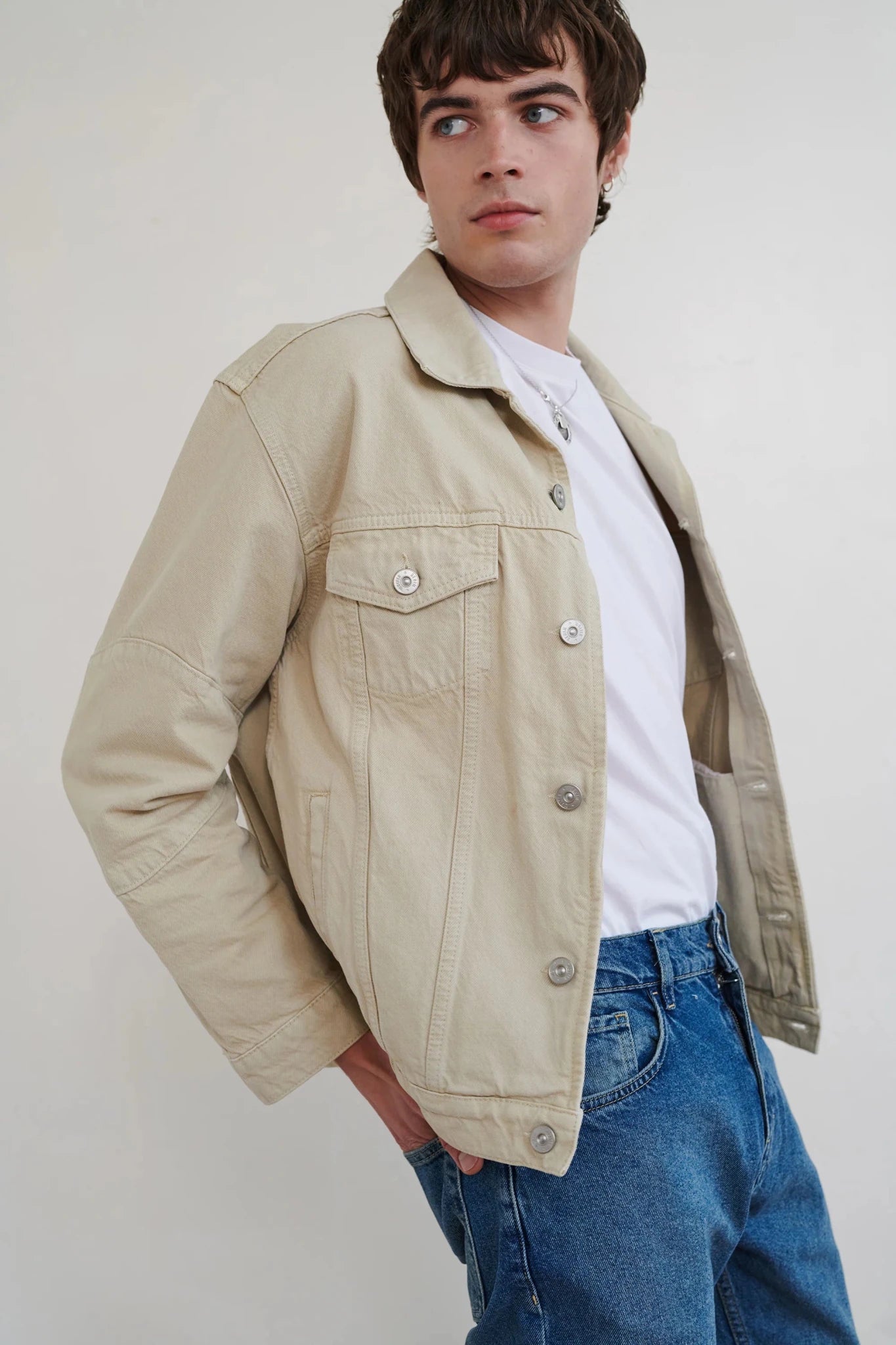 WALTER - Revere Denim Jacket - Stone - Regent Tailoring Salisbury