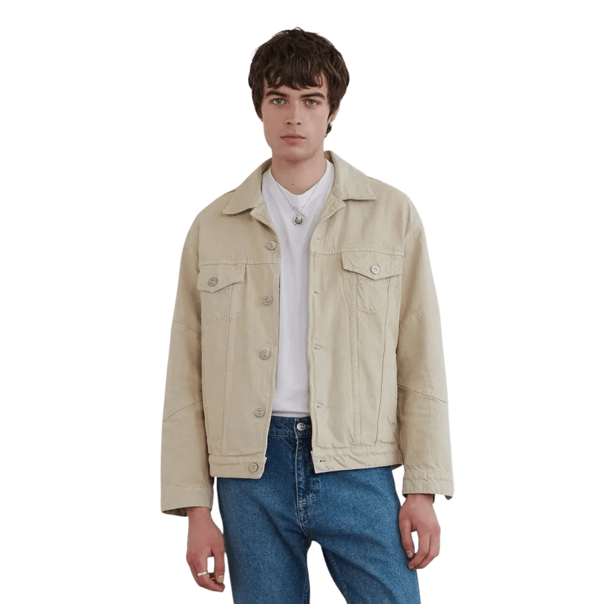 WALTER - Revere Denim Jacket - Stone - Regent Tailoring Salisbury