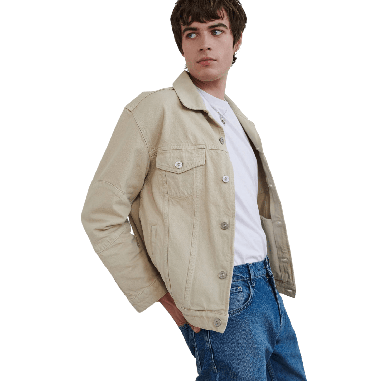 WALTER - Revere Denim Jacket - Stone - Regent Tailoring Salisbury