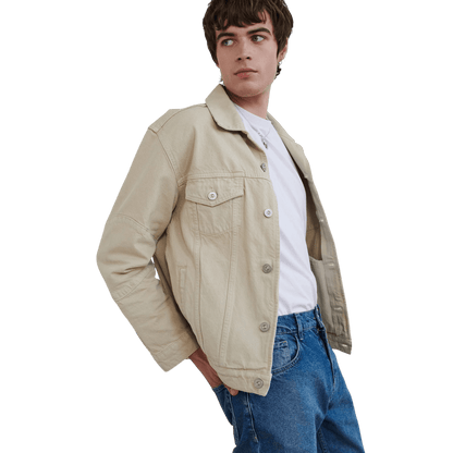 WALTER - Revere Denim Jacket - Stone - Regent Tailoring Salisbury