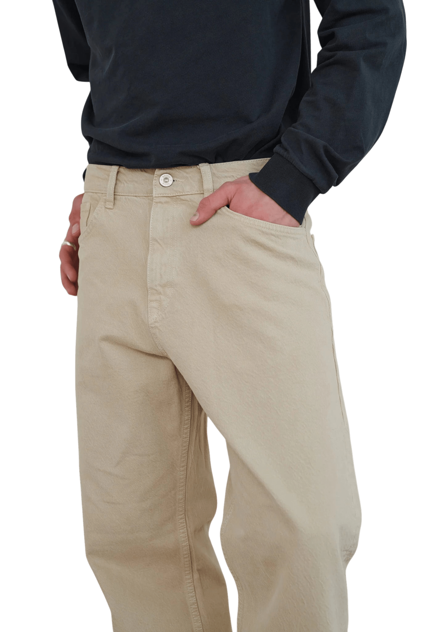 WALTER - Super Relax Denim Jeans - Stone - Regent Tailoring Salisbury