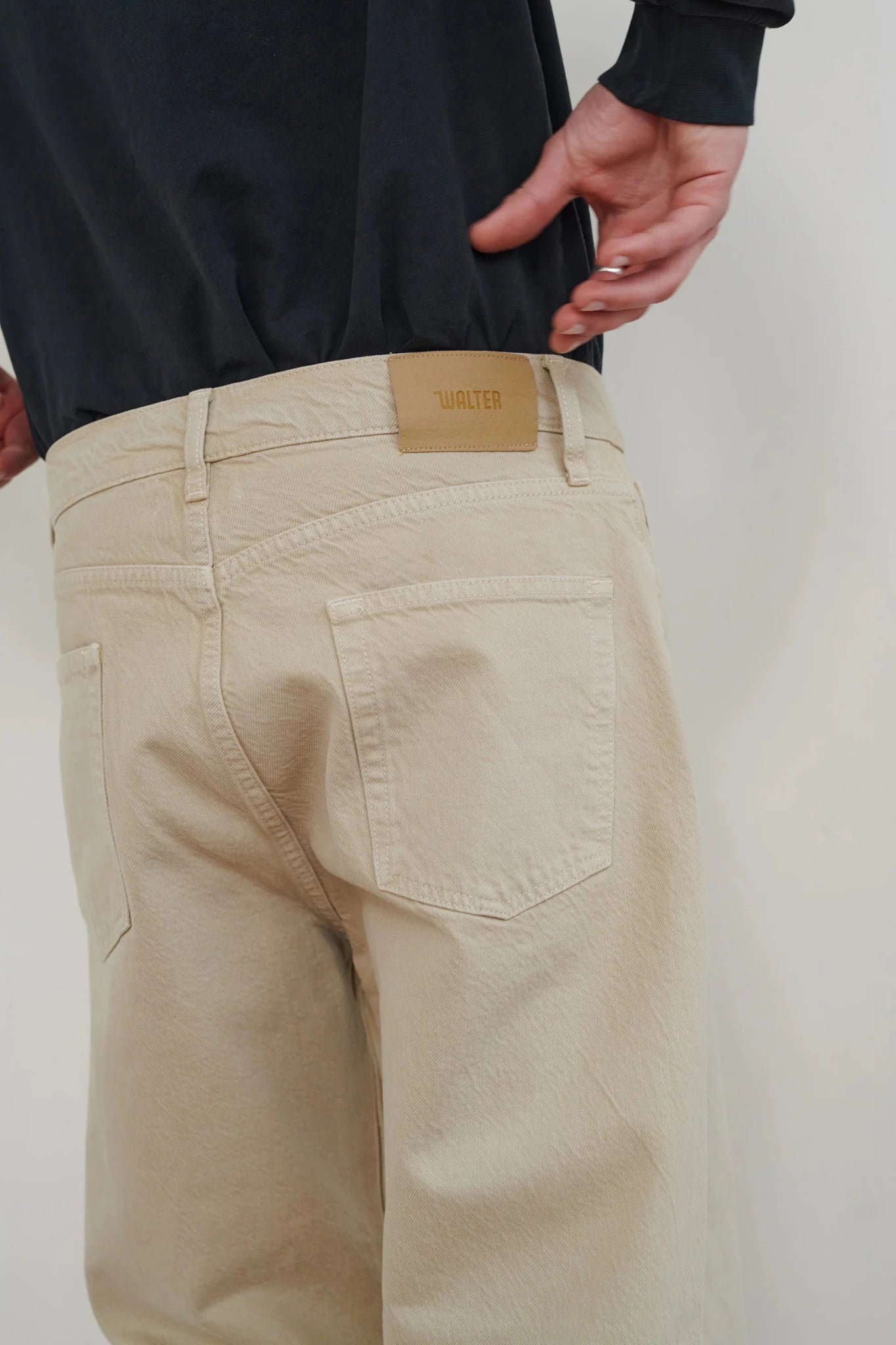 WALTER - Super Relax Denim Jeans - Stone - Regent Tailoring Salisbury