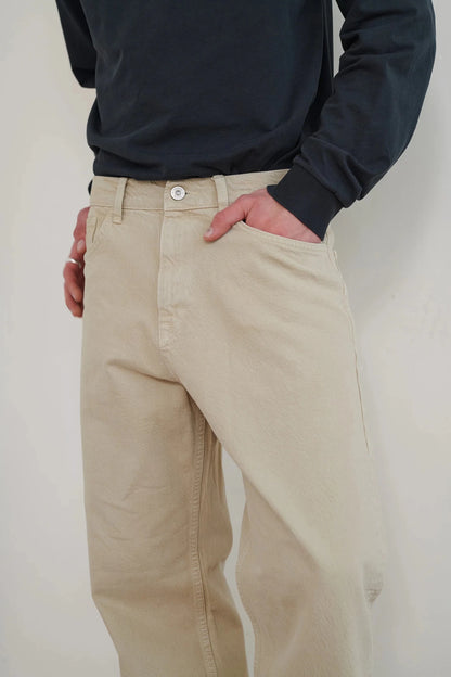 WALTER - Super Relax Denim Jeans - Stone - Regent Tailoring Salisbury