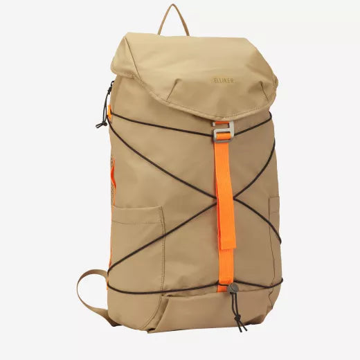 Sand coloured bag with orange straps 