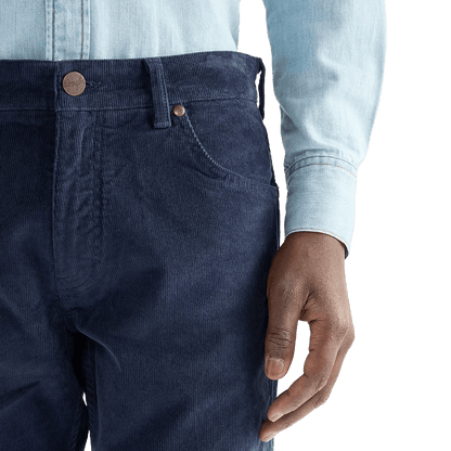 Wrangler - Greensboro Corduroy Straight Trousers - Mood Indigo - Regent Tailoring Salisbury