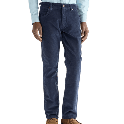 Wrangler - Greensboro Corduroy Straight Trousers - Mood Indigo