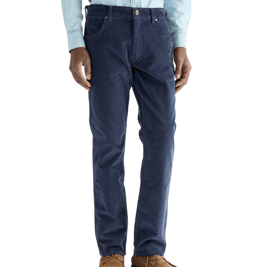 Wrangler - Greensboro Corduroy Straight Trousers - Mood Indigo - Regent Tailoring Salisbury