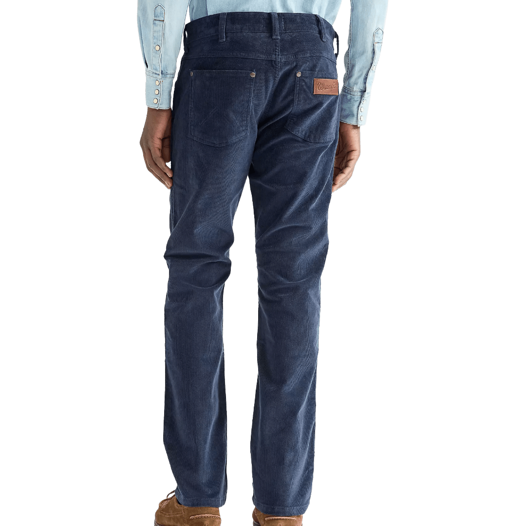 Wrangler - Greensboro Corduroy Straight Trousers - Mood Indigo - Regent Tailoring Salisbury