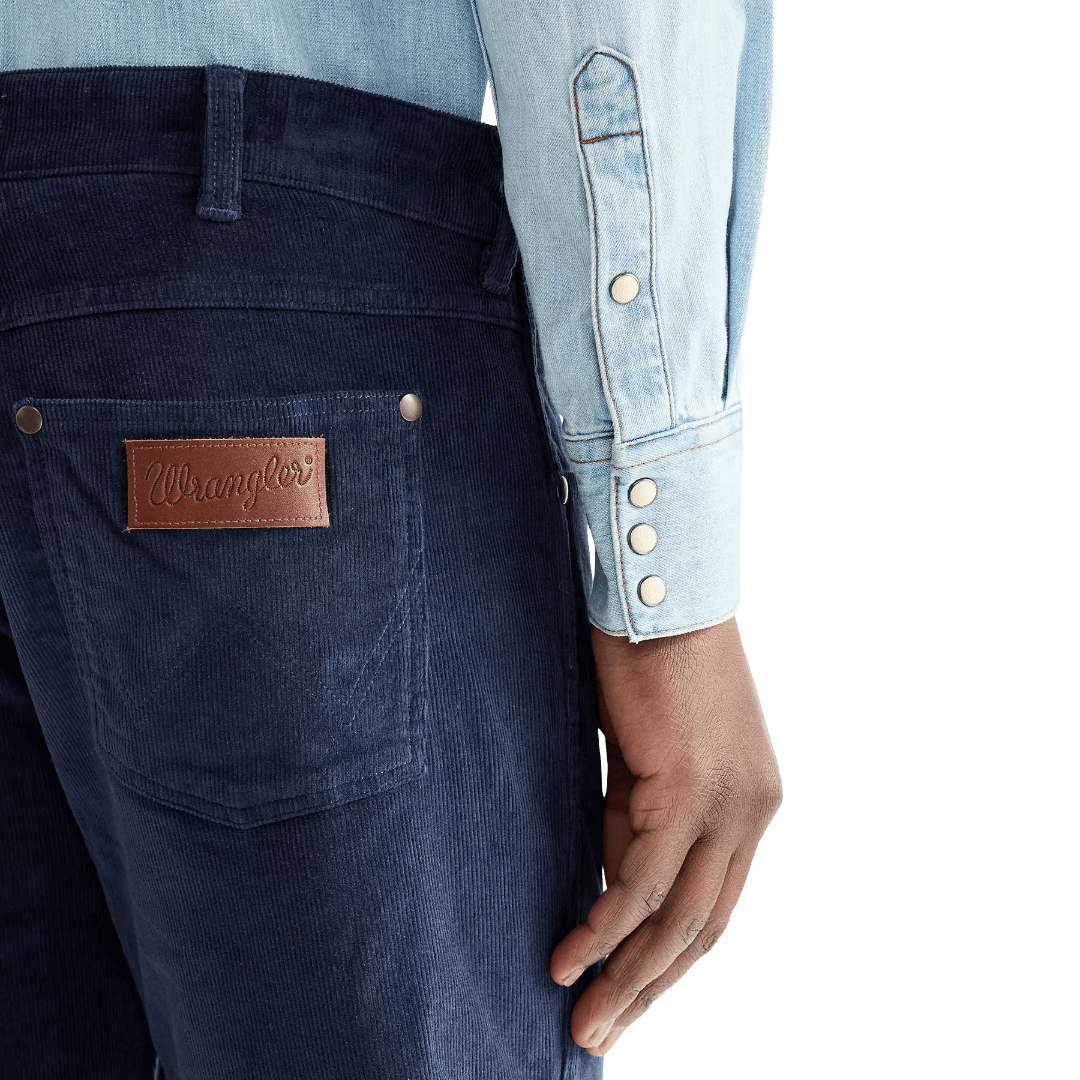 Wrangler - Greensboro Corduroy Straight Trousers - Mood Indigo - Regent Tailoring Salisbury