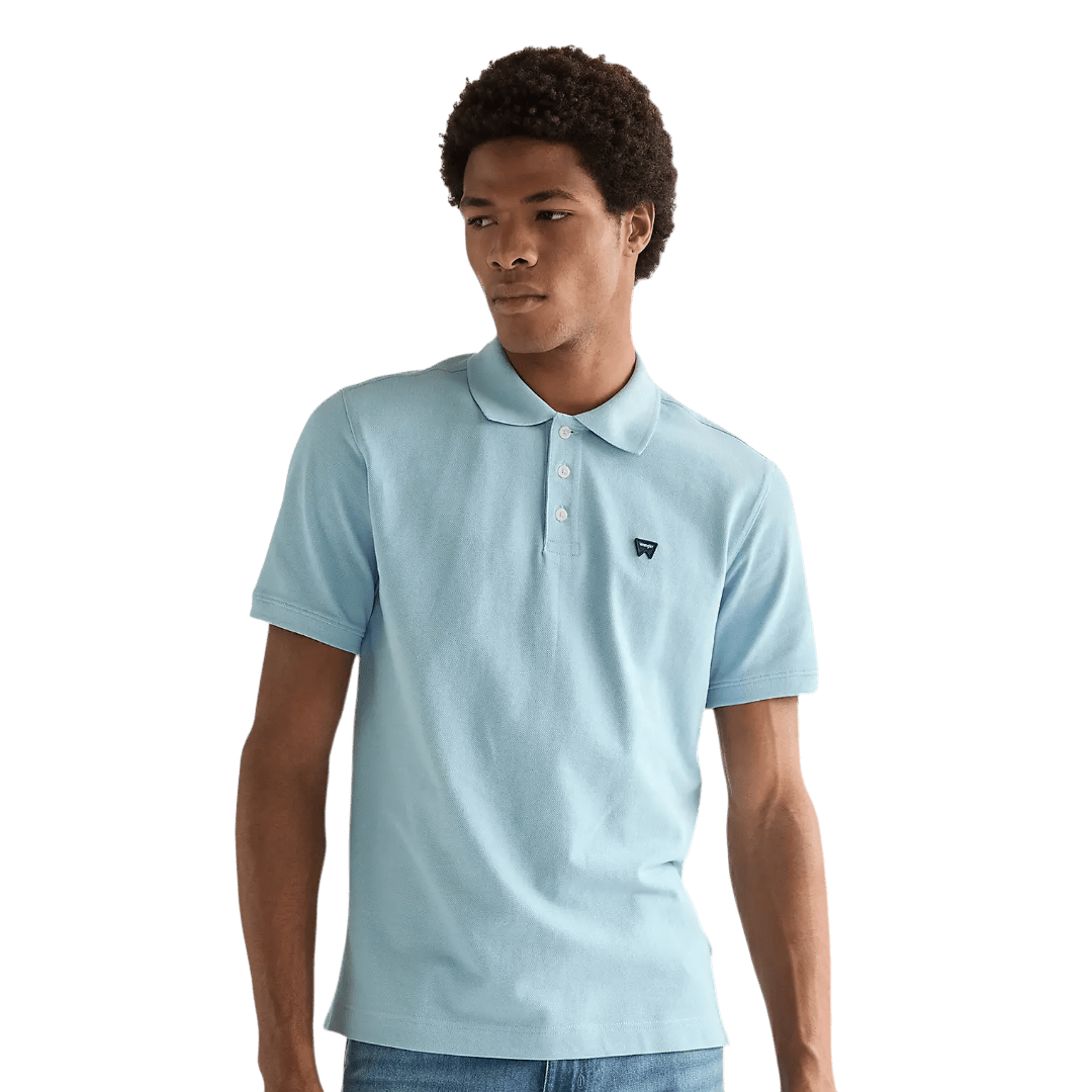Wrangler - Regular Polo Shirt - Forget Me Not - Regent Tailoring Salisbury