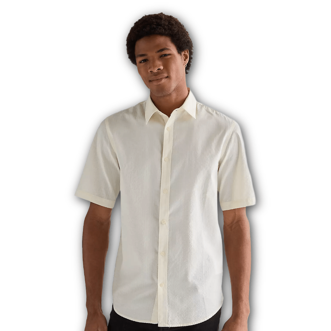 Wrangler - Regular Short Sleeve Shirt - Worn White - Regent Tailoring Salisbury