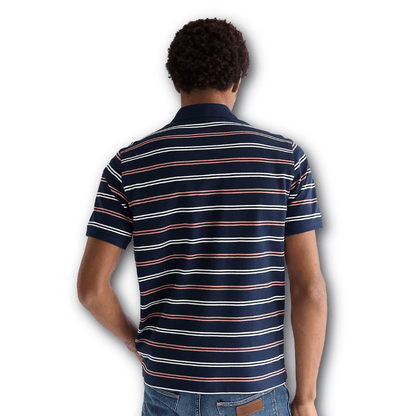 Wrangler - Regular Stripe Polo Shirt - Navy - Regent Tailoring Salisbury