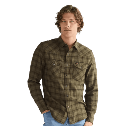 Wrangler - Regular Western Shirt – Olive Night - Regent Tailoring Salisbury