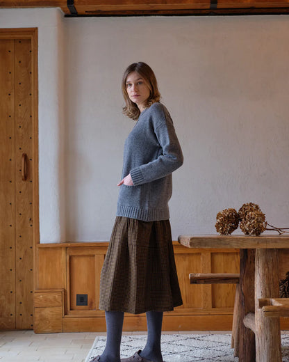 Bibico - Nora Skirt - Khaki Check