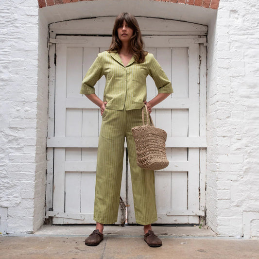 Bibico - Harper Wide Leg Trouser - Avocado Green