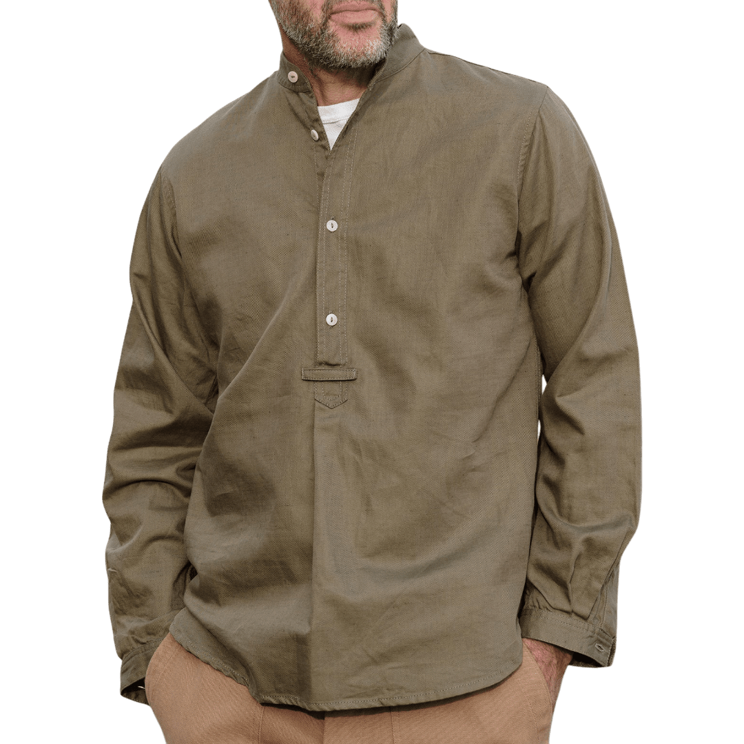 Yarmouth Oilskins - The Admiralty Shirt - Cotton - Olive - Regent Tailoring Salisbury