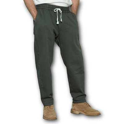 Yarmouth Oilskins - The Deck Trouser - Washed Cotton - Olive