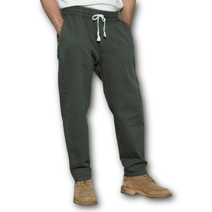 Yarmouth Oilskins - The Deck Trouser - Washed Cotton - Olive - Regent TailoringYarmouth Oilskins