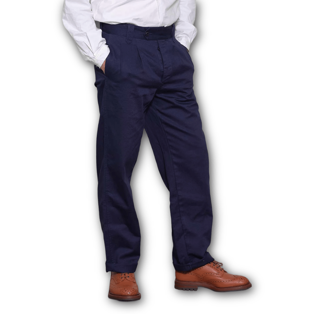 Yarmouth Oilskins - The Work Trouser - Cotton - Navy - Regent TailoringYarmouth Oilskins