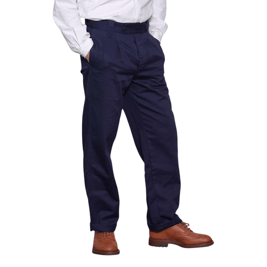 Yarmouth Oilskins - The Work Trouser - Cotton - Navy - Regent Tailoring Salisbury