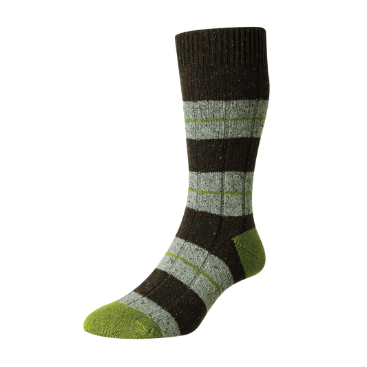 Scott-Nichol - Bayfield - Wool Socks - Dark Brown Fleck