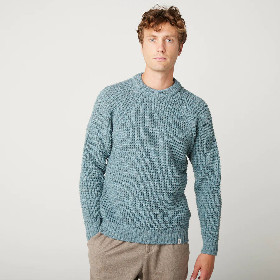 PEREGRINE - Waffle Crew Neck - Seafoam