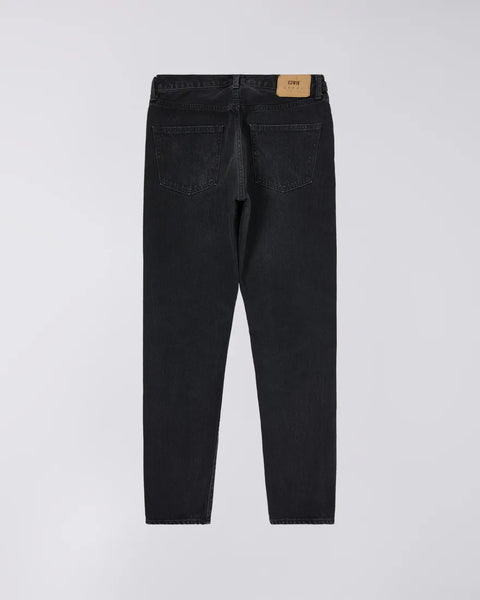 Edwin - Regular Tapered Jeans - 13oz Kaihara - Black Dark Used - Right hand Denim