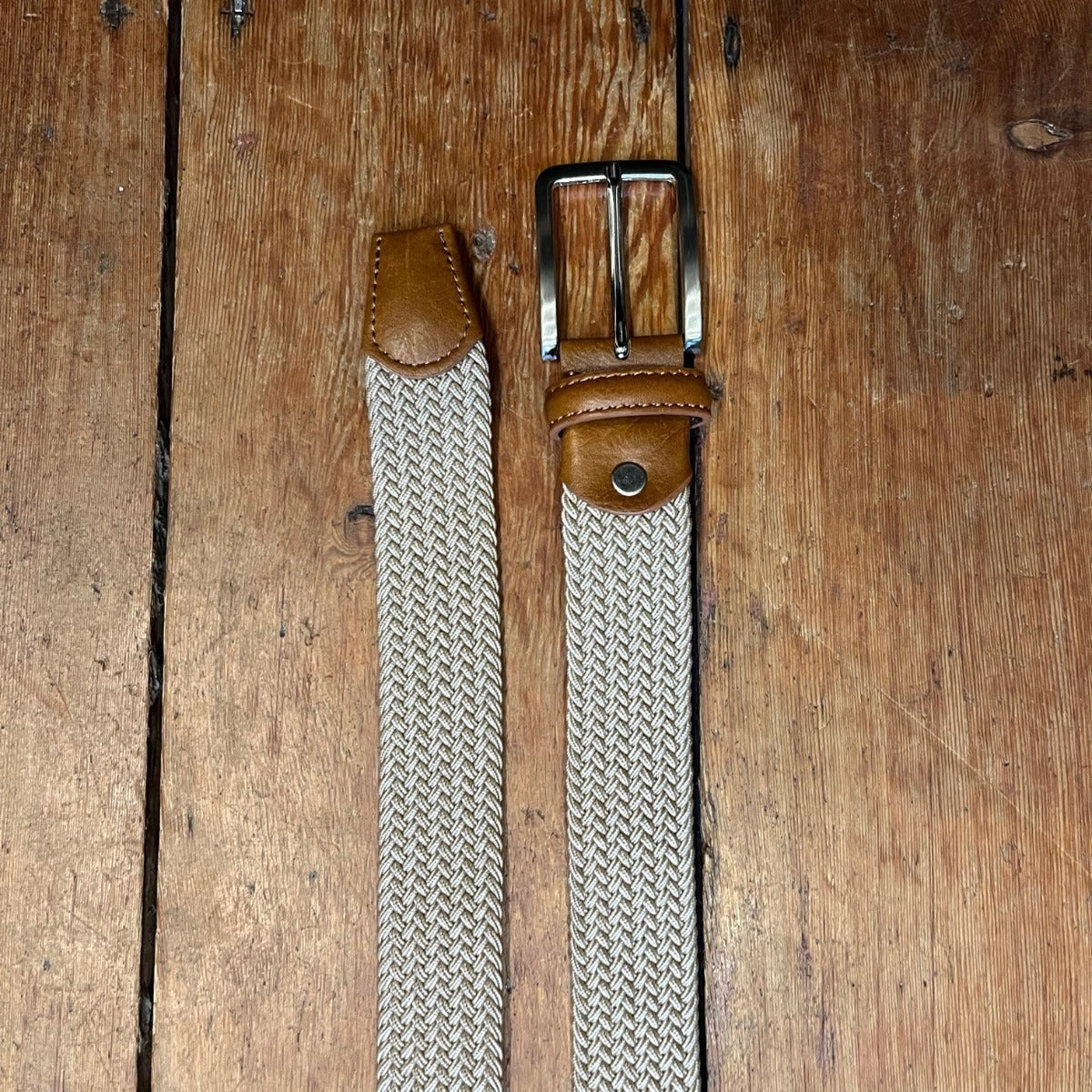 Regent -  Woven Elastic belt  - Beige