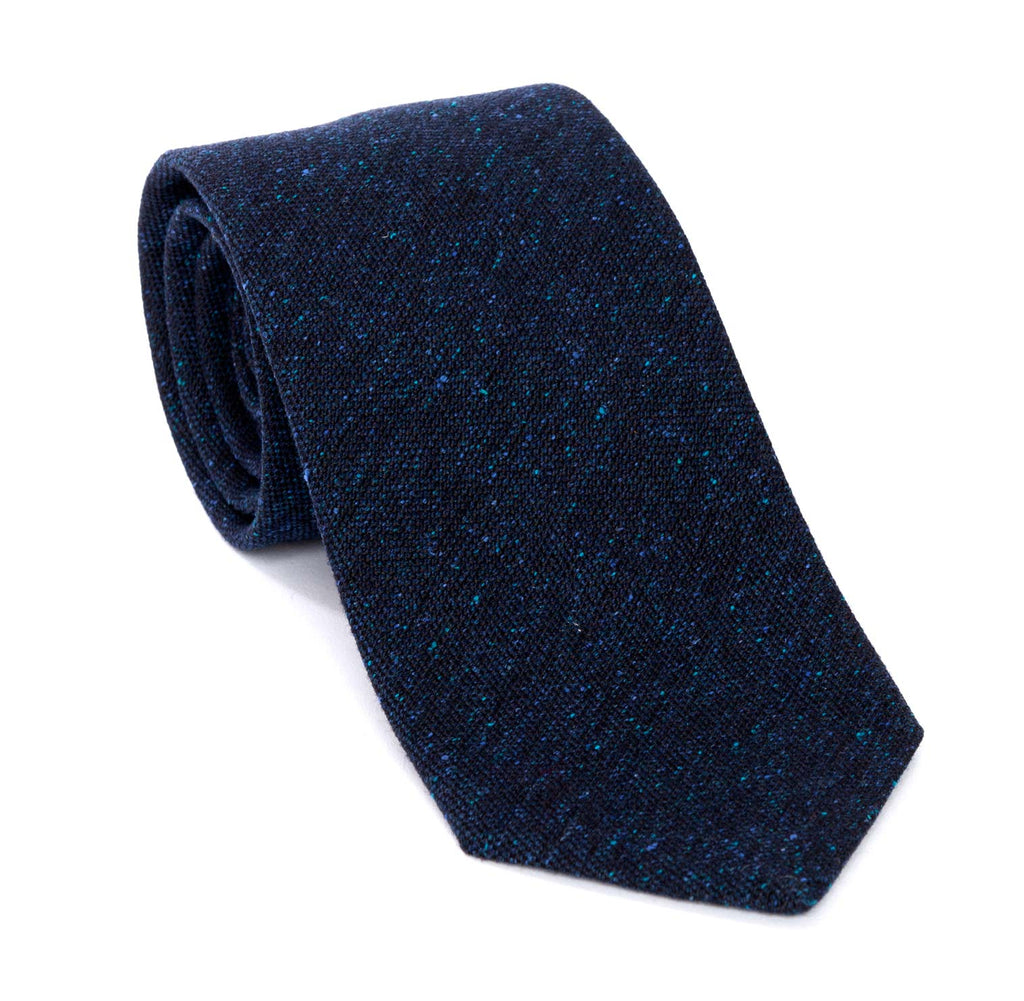 Regent - Woven Silk Tie - Blue With Pale Blue Flecks - Regent Tailoring