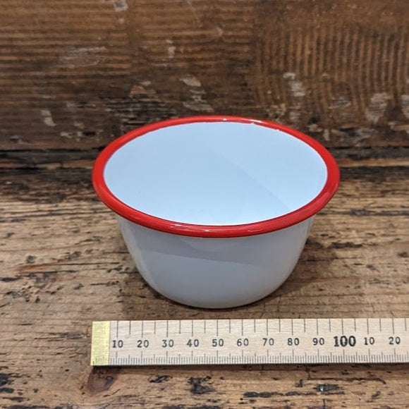 Regent - Enamelware - Bowl - Small 10cm - White with Red Edging