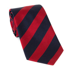 Regent Luxury Silk Tie - Navy & Red Stripe