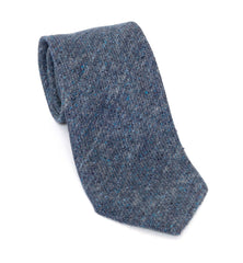 Regent Luxury Silk & Cotton Tie - Slate & Eggshell Fleck Tie