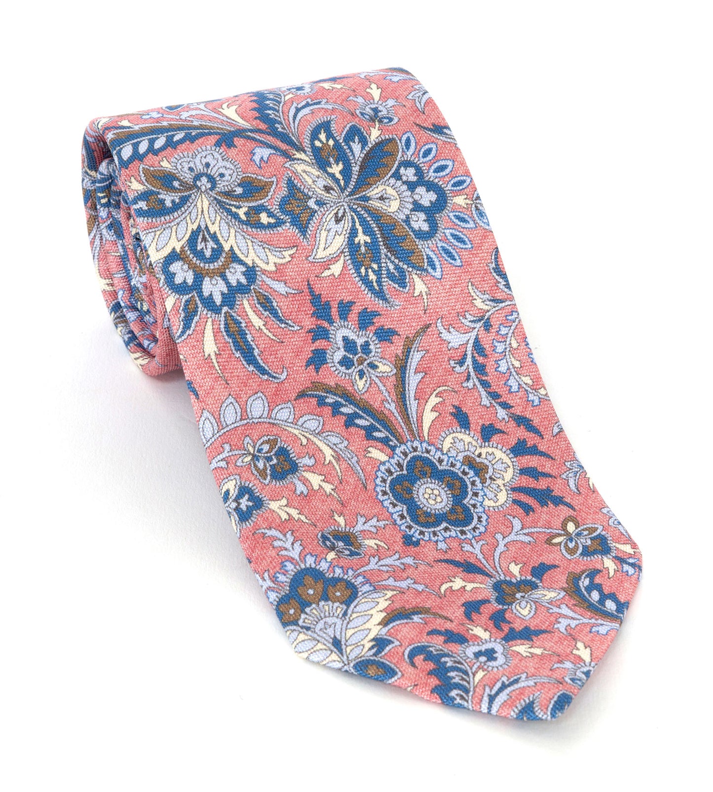 Regent Luxury Silk Tie - Pink Thistle Flower - Regent Tailoring