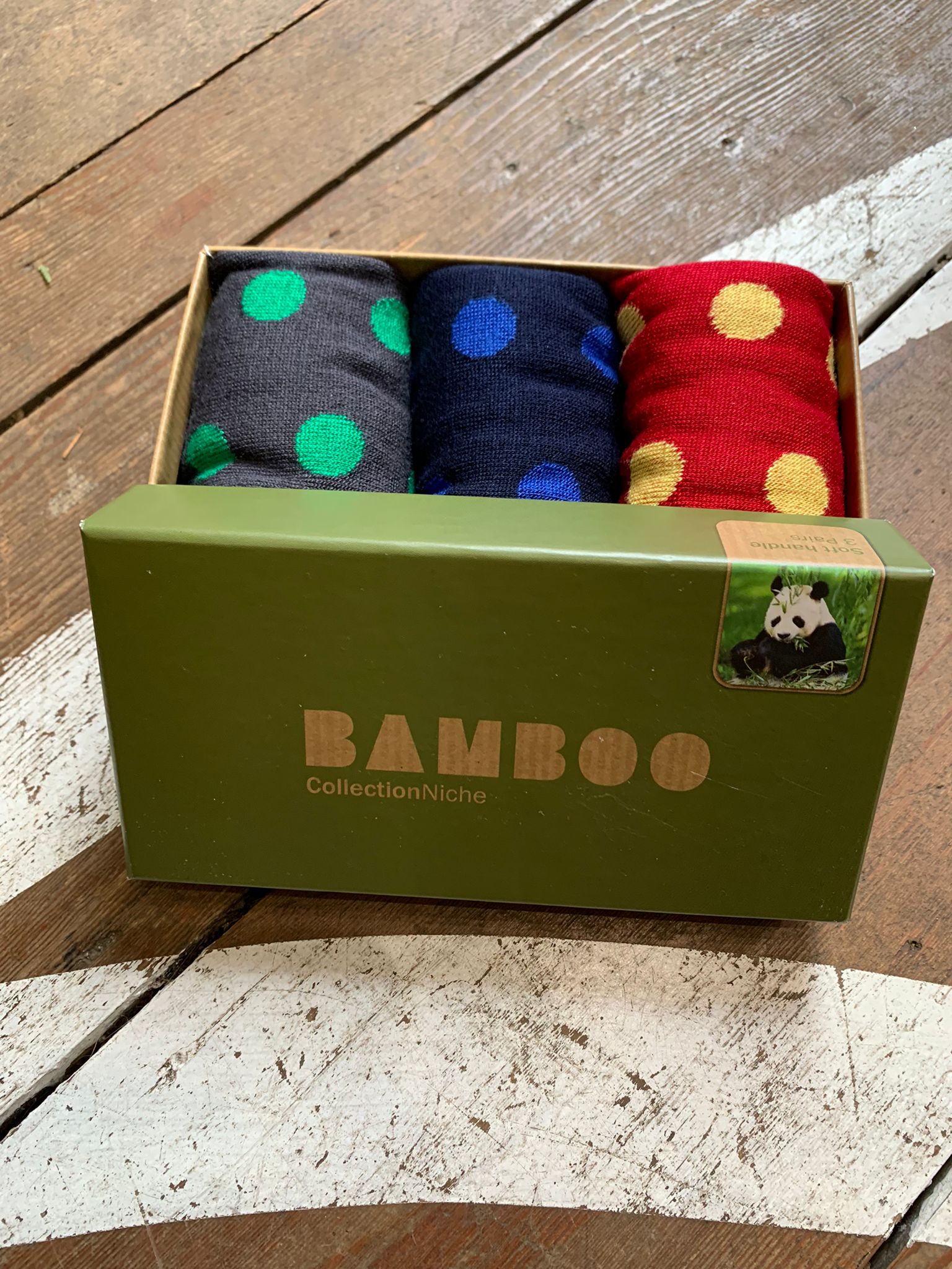 Bamboo - 3 Pack Sock Set - Grey, Blue, Red Spot - Regent Tailoring